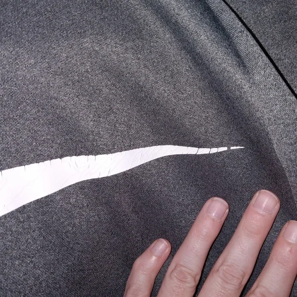 Nike Men M Hoodie Sweatshirt Gray Dri-Fit Pullover Big Center Swoosh Mock Neck - Picture 6 of 11